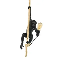 Lampy sufitowe - Wisząca lampa ozdobna Monkey ABR-KAR-C Abruzzo małpka do salonu czarny - miniaturka - grafika 1