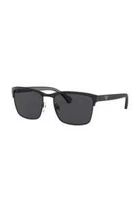 Emporio Armani okulary przeciwsłoneczne męskie kolor czarny - Okulary przeciwsłoneczne - miniaturka - grafika 1