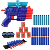 Zabawki militarne - Zestaw Nerf Elite 2.0 Prospect QS-4 Wild Edition F5404 + cele + opaska + 20 strzałek - miniaturka - grafika 1