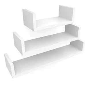 Półka ścienna SONGMICS, biała, 3 szt. - Półki do salonu - miniaturka - grafika 2