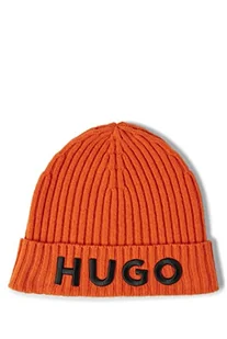 HUGO Męska czapka unisex-X565-3, ciemnopomarańczowa 801, ONESI - Czapki damskie - miniaturka - grafika 1