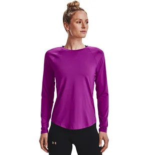 Damska Koszulka z długim rękawem UNDER ARMOUR UA RUSH LS 1368179-577 – Fioletowy - Koszulki i topy damskie - miniaturka - grafika 1