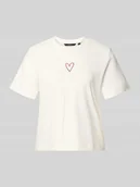 Koszulki i topy damskie - Oversize’owy T-shirt z czystej bawełny model 'SARA METTE' - miniaturka - grafika 1