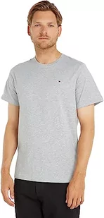 Tommy Jeans Męskie TJM klasyczna koszulka z dekoltem C S/S dzianinowe topy, Lt Grey HTR, XXS - Koszulki męskie - miniaturka - grafika 1