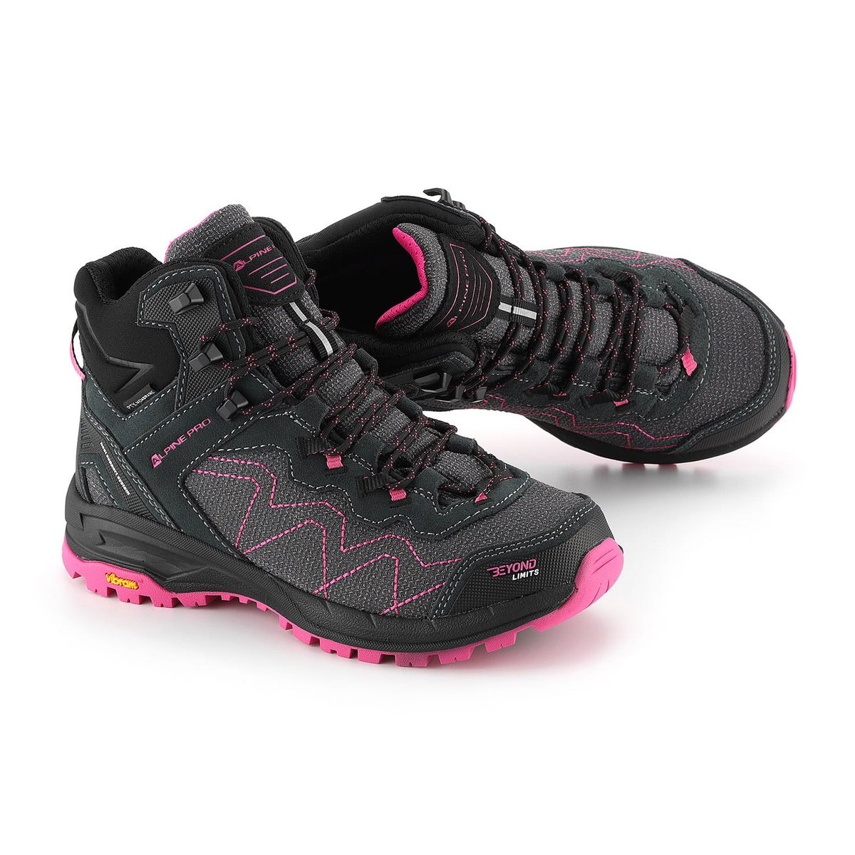 Buty wysokie trekkingowe damskie Alpine Pro Cerne 2 k.różowy r.36