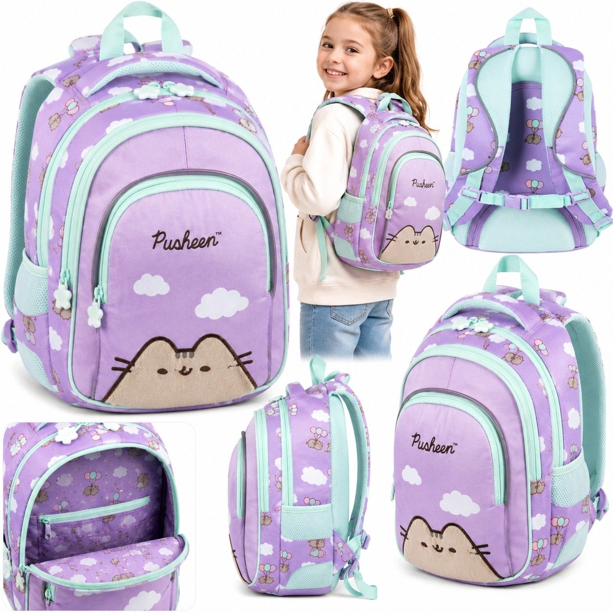 Plecak Szkolny Tornister Dla Dziewczynki Pusheen Kot Kotek Do Klasy 1 3