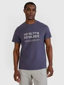 Koszulki męskie - 4F T-shirt regular z nadrukiem męski - szary L - miniaturka - grafika 1