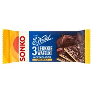 Pieczywo chrupkie - Sonko Lekkie wafelki w ciemnej czekoladzie 36 g (3 sztuki) - miniaturka - grafika 1