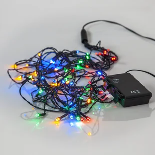 Lampki choinkowe LED 64 diody 8 linii na baterie multikolor IP44 - Oświetlenie świąteczne - miniaturka - grafika 1