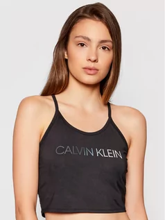 Koszulki i topy damskie - Calvin Klein Performance Top Cool Touch Thermos 00GWT1K176 Czarny Slim Fit - grafika 1