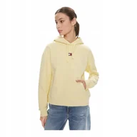 Bluzy damskie - TOMMY HILFIGER BLUZA DAMSKA TJW BXY BADGE HOODIE ŻÓŁTA r.S - miniaturka - grafika 1