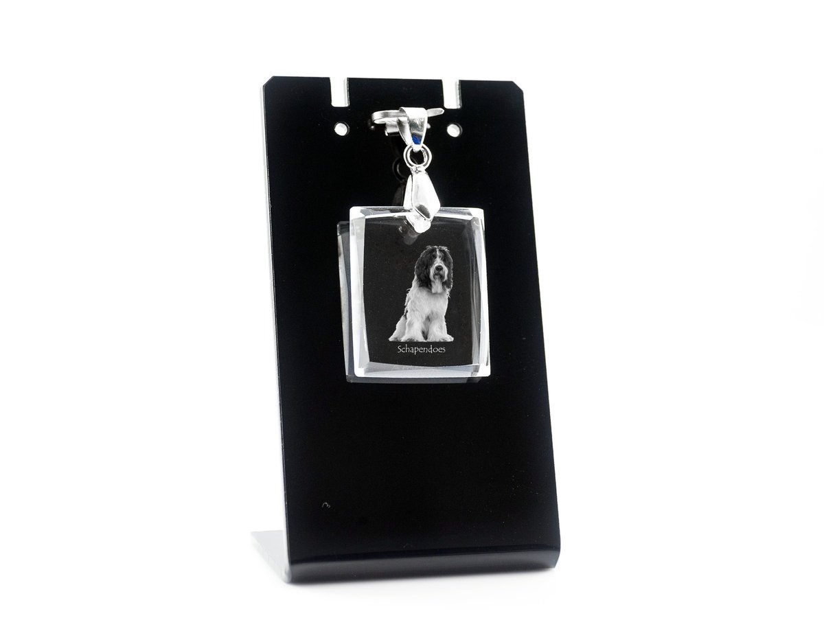 Schapendoes wisiorek kryształowy z psem Art-Dog