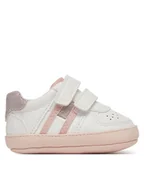 Buty dla dziewczynek - Tommy Hilfiger Sneakersy Flag Low Cut Velcro Sneaker T0A9-33721-1528 Biały - miniaturka - grafika 1