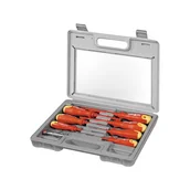 Narzędzia sieciowe - FixPOINT Zestaw Fixpoint 7 wkrętaków, 1 próbnik napięcia w walizce 77113 - miniaturka - grafika 1