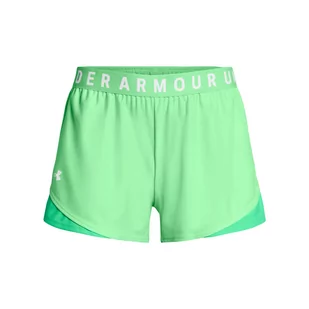 Damskie spodenki treningowe Under Armour Play Up Short 3.0 - zielone - UNDER ARMOUR - Spodnie sportowe damskie - miniaturka - grafika 1