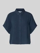 Bluzki damskie - Bluzka o kroju relaxed fit z mieszanki wiskozy i lnu model ‘VIVA’ - miniaturka - grafika 1