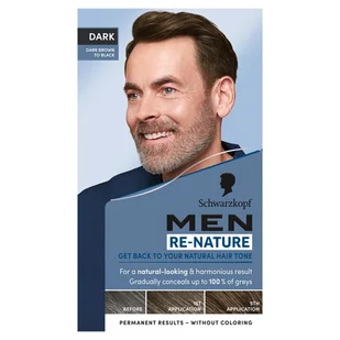 SCHWARZKOPF Men Re-Nature Dark odsiwiacz dla mężczyzn Ciemny Brąz - Farby do włosów i szampony koloryzujące - miniaturka - grafika 1