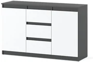 Komody - Komoda Pod Telewizor 3 Szuflady 120cm Do Salonu Sypialni Szara Biała Mat - miniaturka - grafika 1