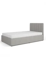 Łóżka dla dzieci i młodzieży - Łóżko do sypialni z pojemnikiem 120x200/160x200 MOSSA MO12 (Cloud 82), szare, do pokoju nastolatka, do sypialni - miniaturka - grafika 1
