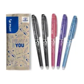 Cienkopisy - Zestaw cienkopisów wymazywalnych 5x PILOT Frixion Point mix kolorów - miniaturka - grafika 1