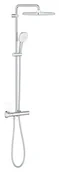 Deszczownice - Termostatyczny system prysznicowy Grohe Tempesta 250 Cube, ścienny, chrom, SafeStop, przepływ 8,5 l/min, deszczownica 250 mm, ramię 390 mm, prysznic - miniaturka - grafika 1