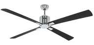 Wentylatory sufitowe - Energooszczędny wentylator sufitowy z pilotem Eco Neo III WiFi 152 cm błyszczące chromowane łopatki czarny / teak - miniaturka - grafika 1