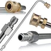 Akcesoria do myjek - Rosfix LANCA DO MYJKI NA SZYBKOZŁĄCZKE 1/4 34CM ZAGIETA 90 ROSFIX LAVOR PARKSIDE - miniaturka - grafika 1