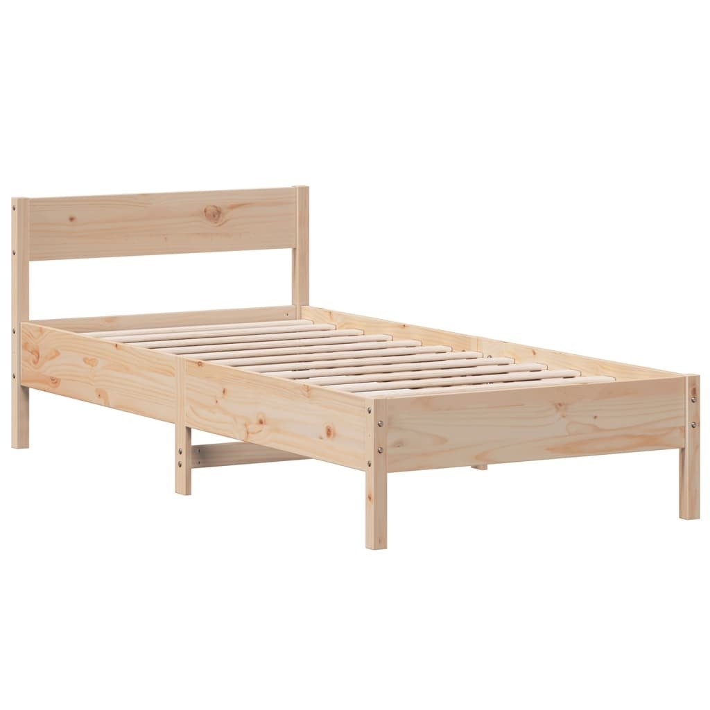 vidaXL Łóżko z litego drewna bez materaca 75x190 cm drewno sosnowe