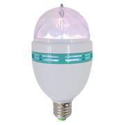 Żarówki LED - Żarówka dyskotekowa LED 3W obrotowa RGB stroboskop multikolor - miniaturka - grafika 1
