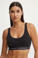 Biustonosze - Armani Exchange biustonosz kolor czarny gładki 947029 CC502 - miniaturka - grafika 1
