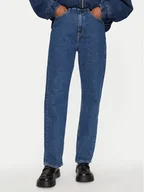Spodnie damskie - Calvin Klein Jeans Jeansy J20J224033 Granatowy Straight Fit - miniaturka - grafika 1