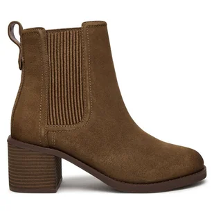 Botki Clarks Chamberly Top 26178832 Brązowy - Botki damskie - miniaturka - grafika 1