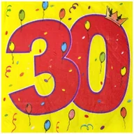 Gadżety dla niej i dla niego - Folat Serwetki "30 Urodziny", 33 cm, Folat, 16 szt FL07133 - miniaturka - grafika 1