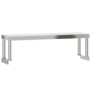 Półka na stół roboczy, 110x30x35 cm, stal nierdzewna Lumarko! - Wózki na żywność - miniaturka - grafika 3