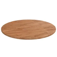 Blaty meblowe i parapety okienne - Okrągły blat do stolika, jasnobrązowy, Ø80x1,5 cm, lity dąb - miniaturka - grafika 1
