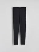 Spodnie damskie - Reserved - Legginsy z przeszyciami - czarny - miniaturka - grafika 1