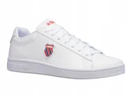 Sneakersy męskie - Buty męskie sportowe K-Swiss Court Shield skórzane białe sneakersy - miniaturka - grafika 1