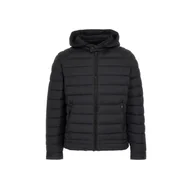 Kurtki męskie - Męska Kurtka pikowana GUESS STRETCH HOODIE JACKET M3YL15WFHC2-JBLK – Czarny - miniaturka - grafika 1