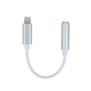 NoName ADAPTER PRZEJŚCIÓWKA FOREVER LIGHTNING-&gt;JACK 3.5MM AUDIO SREBRNY standard - Adaptery i przejściówki - miniaturka - grafika 3