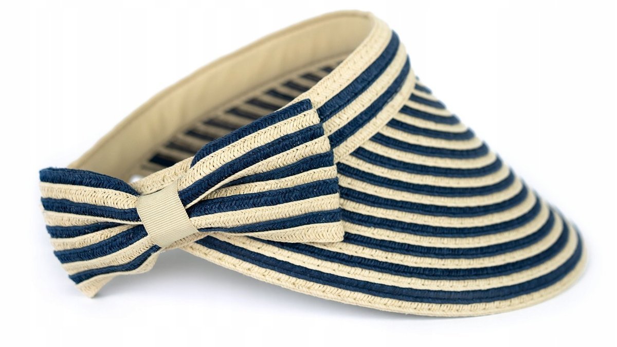 Letni Daszek przeciwsłoneczny Stripes bow cz22202-2