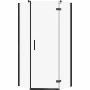 Cersanit S160-015 KABINA PRYSZNICOWA PIĘCIOKĄTNA JOTA CZARNA 90X90X195 PRAWA TRANS - Kabiny prysznicowe - miniaturka - grafika 1