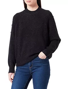 TOM TAILOR Denim Damski Sweter z dzianiny w kropki 1034565, 14482 - Deep Black, XXL - Swetry damskie - miniaturka - grafika 1