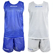 Koszulki sportowe damskie - Komplet koszykarski dla dorosłych Givova Double niebiesko-biały - miniaturka - grafika 1