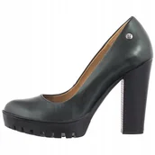 Czółenka - Zielone czółenka półbuty Maciejka 02629-61 damskie słupek skóra r.36 - miniaturka - grafika 1