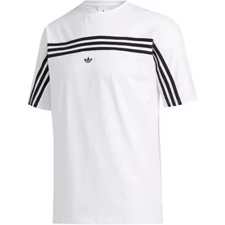 Odzież trekkingowa damska - Adidas, Koszulka męska, 3STRIPE SS TEE FM1529, biały, rozmiar L - grafika 1