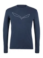 Koszulki męskie - Salewa Pure Logo Merino Responsive Men's Long Sleeve Tee 28262-3960 - miniaturka - grafika 1