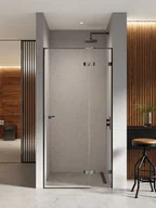 Ścianki i drzwi prysznicowe - Czarne drzwi prysznicowe uchylne 110 cm prawe EXK-6134 Eventa Black Chrome New Trendy - miniaturka - grafika 1