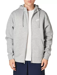 Nike Męska bluza z kapturem Nsw Club Fz Bb szary Dk Grey Heather/Matte Silver/W l BV2645-063-Large - Bluzy męskie - miniaturka - grafika 1