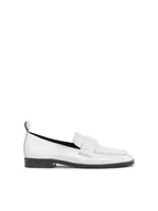 Półbuty damskie - Srebrne półbuty z kwadratowymi noskami - miniaturka - grafika 1