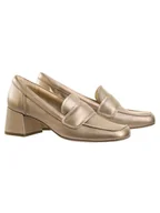 Czółenka - Högl Skórzane czółenka "Cassia" w kolorze złotym - miniaturka - grafika 1